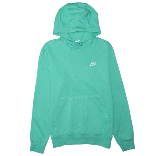 Nike Women's Green Pullover Hoodie Size S Cotton Blend Sweatshirt
