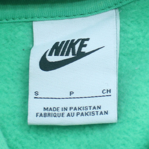 Nike Women's Green Pullover Hoodie Size S Cotton Blend Sweatshirt