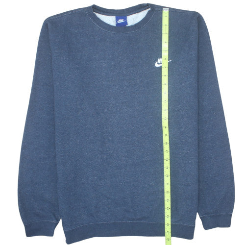 Nike Men's Blue Crew Neck Fleece Sweatshirt Size M