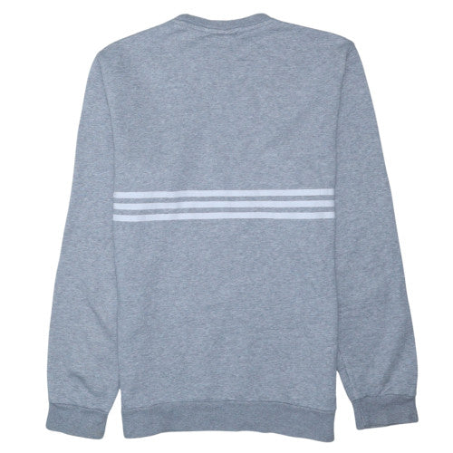 Adidas Mens Grey Crew Neck Pullover Sweatshirt Small