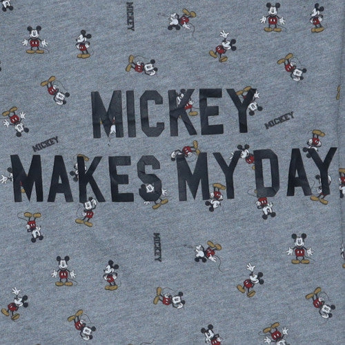 Disney Womens Grey Mickey Mouse XS Pullover Sweatshirt