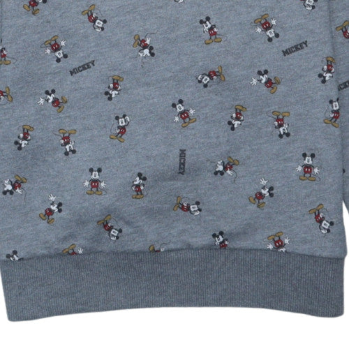 Disney Womens Grey Mickey Mouse XS Pullover Sweatshirt