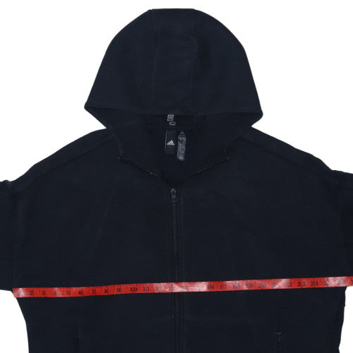 Adidas Men's Black 3XL Full Zip Hoodie Fleece Sweatshirt