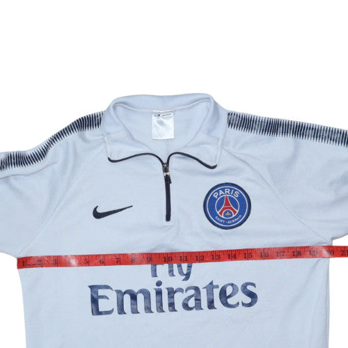 Nike PSG Men's Grey Half Zip Sweatshirt Size L