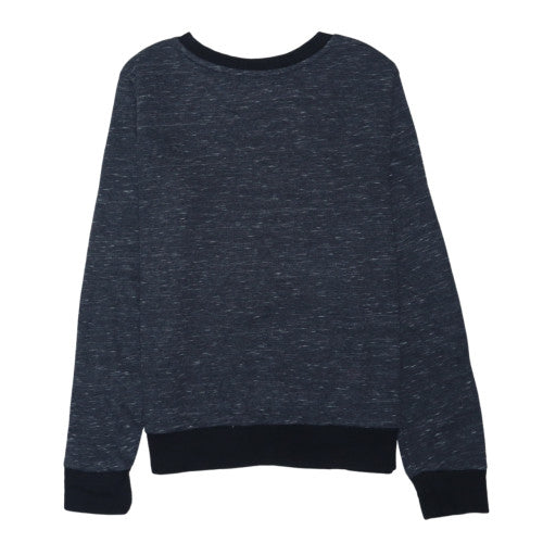 Adidas Womens Black Crew Neck Pullover Sweatshirt Size 10 Cotton Blend
