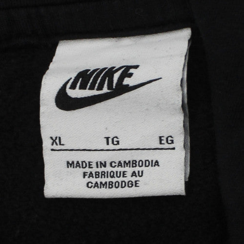 Nike Womens Black Pullover Hoodie XL Hooded Sweatshirt
