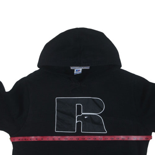 Russell Athletic Mens Black Pullover Hoodie 2XL Graphic Logo Fleece