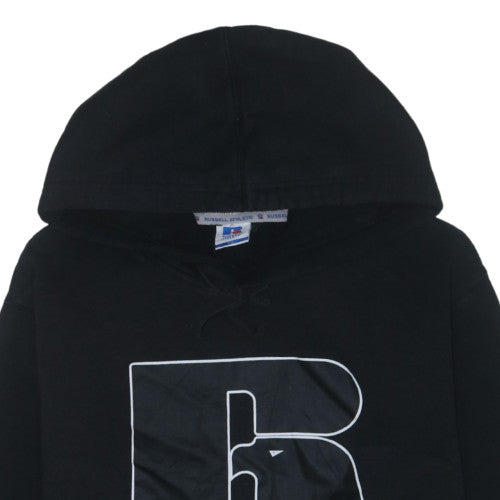 Russell Athletic Mens Black Pullover Hoodie 2XL Graphic Logo Fleece