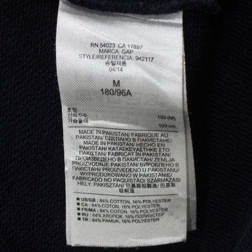 GAP Men’s Black Full Zip Hoodie M Logo Fleece Sweatshirt