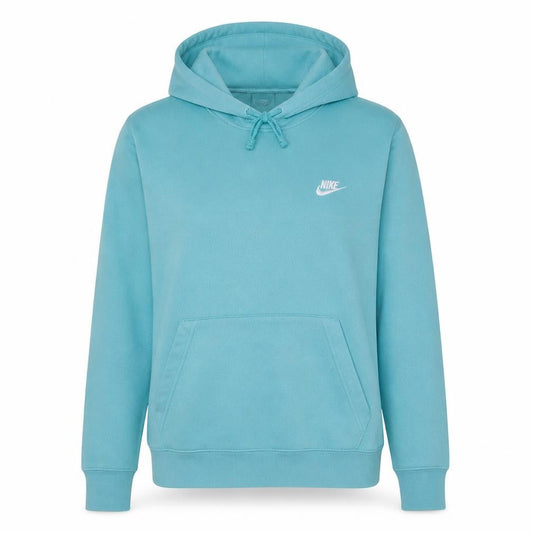 Nike Womens Blue Pullover Hoodie Medium Cotton Blend Casual