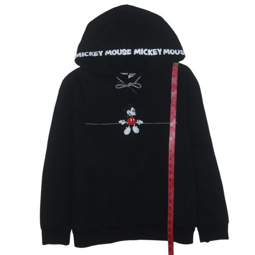 Disney Womens Black 2XL Pullover Hoodie with Mickey Mouse Print