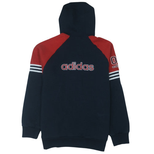 Adidas Men's Blue Full Zip Hoodie L Sports Fleece Sweatshirt