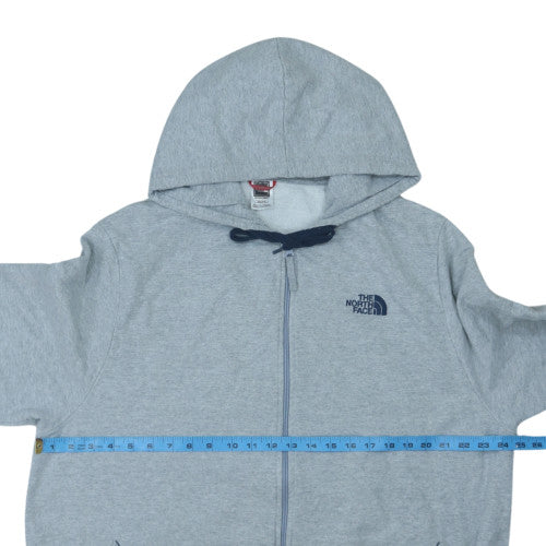 The North Face Men's Grey 2XL Full Zip Hoodie Fleece