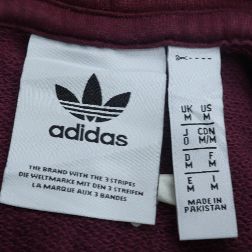 Adidas Men's Brown Pullover Hoodie M Regular Fit Sports Fleece