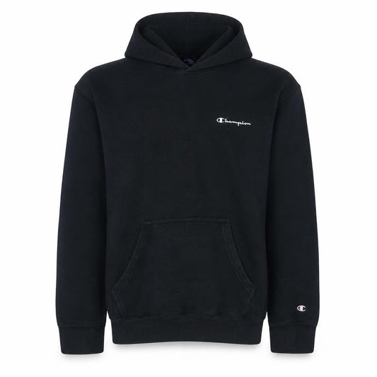 Champion Men's Black Pullover Hoodie Medium Regular Fit Logo Fleece