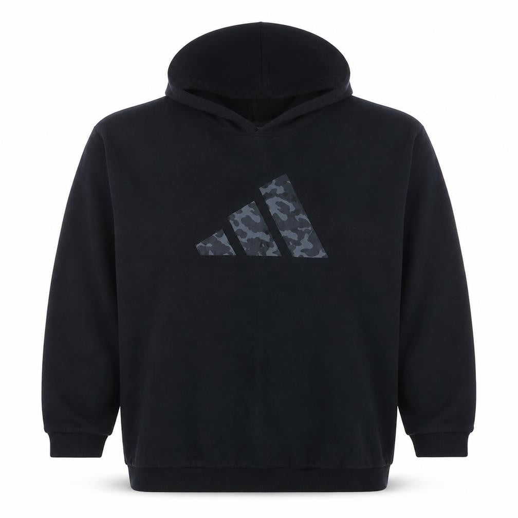 Adidas Womens Black Pullover Hoodie Size 16 Camouflage Logo
