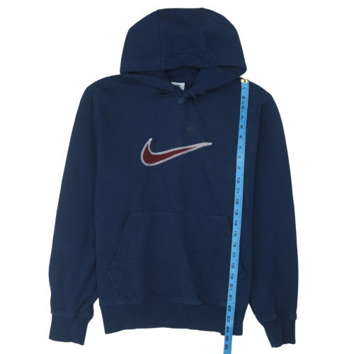 Nike Men's Blue Pullover Hoodie M Embroidered Logo Sports Fleece
