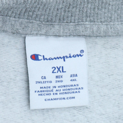 Champion Men's Grey 2XL Crew Neck Pullover Sweatshirt