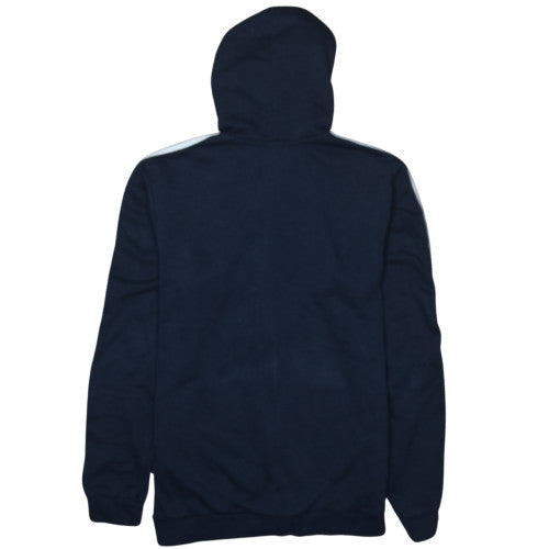 Adidas Mens Blue Full Zip Hoodie Medium Sports Fleece Sweatshirt