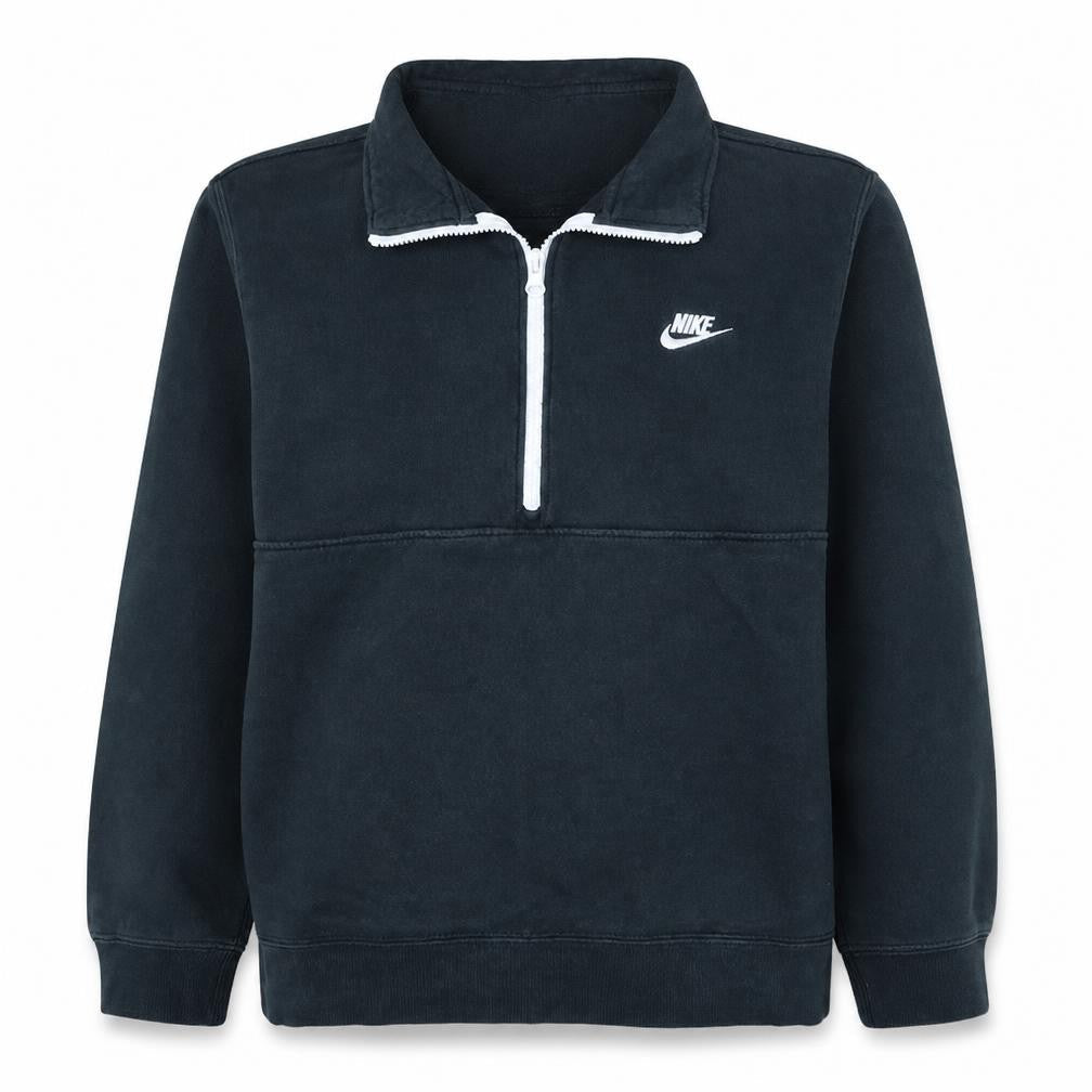 Nike Women's Black 1/2 Zip Pullover Sweatshirt Size L Cotton Blend