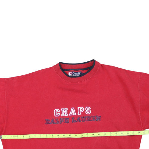 Chaps Ralph Lauren Men's Red Crew Neck Pullover Sweatshirt M