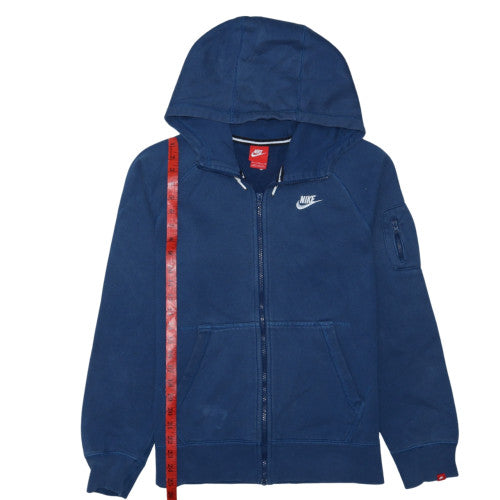 Nike Men's Blue Full Zip Hoodie M Fleece Regular Fit