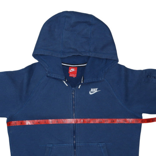 Nike Men's Blue Full Zip Hoodie M Fleece Regular Fit