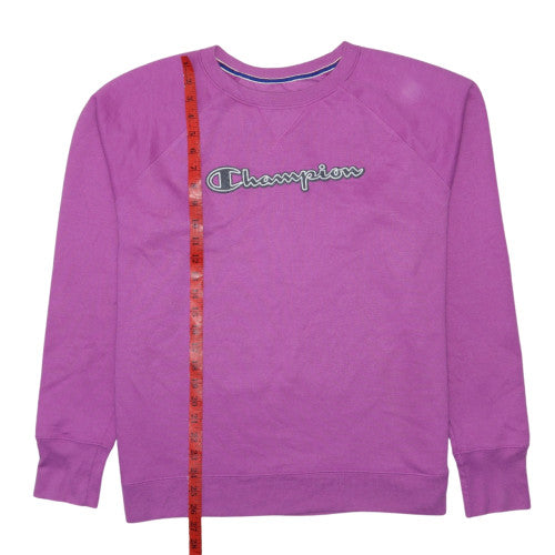 Champion Womens Purple XL Sweatshirt Crew Neck Logo Pullover