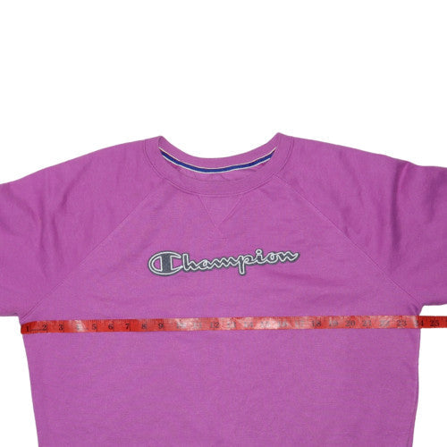 Champion Womens Purple XL Sweatshirt Crew Neck Logo Pullover