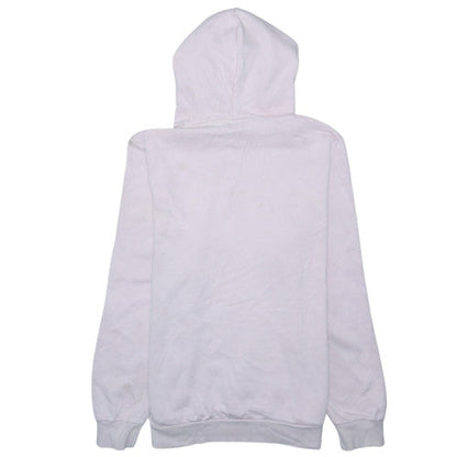 Back view of Puma women’s pink pullover hoodie medium cotton blend casual