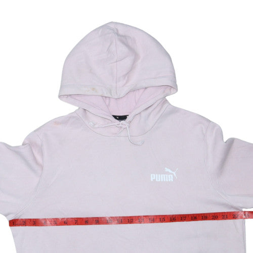 Puma Womens Pink Pullover Hoodie Medium Cotton Blend Casual