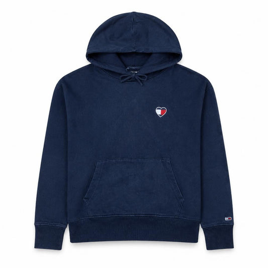 Tommy Jeans Men’s Blue Pullover Hoodie M Embroidered Logo