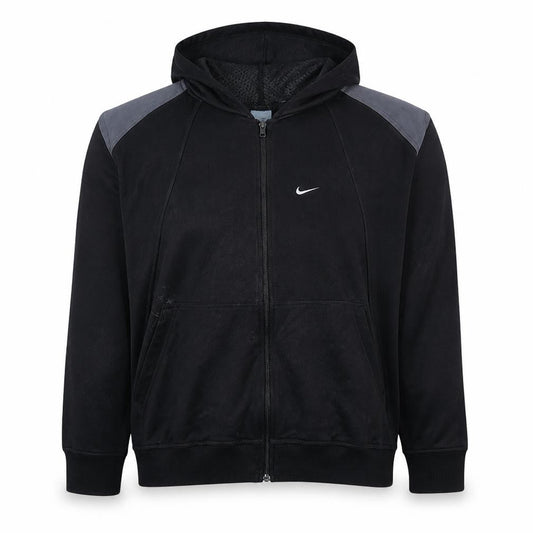 Nike Men's Black Full Zip Hoodie L Regular Fit Sports Fleece