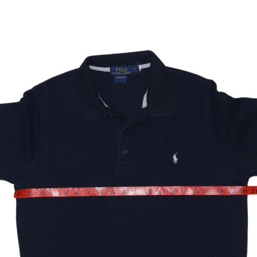Polo Ralph Lauren Men's Black Long Sleeve Custom Fit Polo Shirt XL