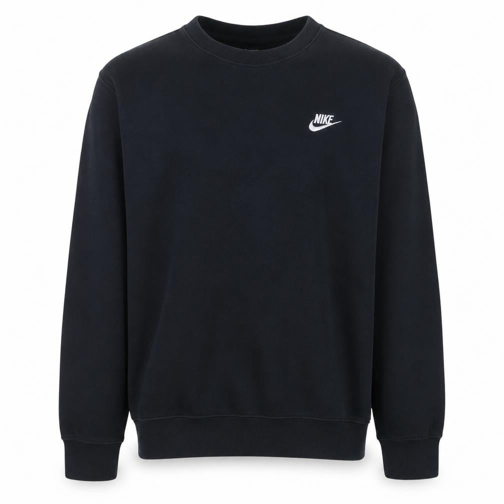 Nike Men's Black Embroidered Logo Crew Neck Sweatshirt M