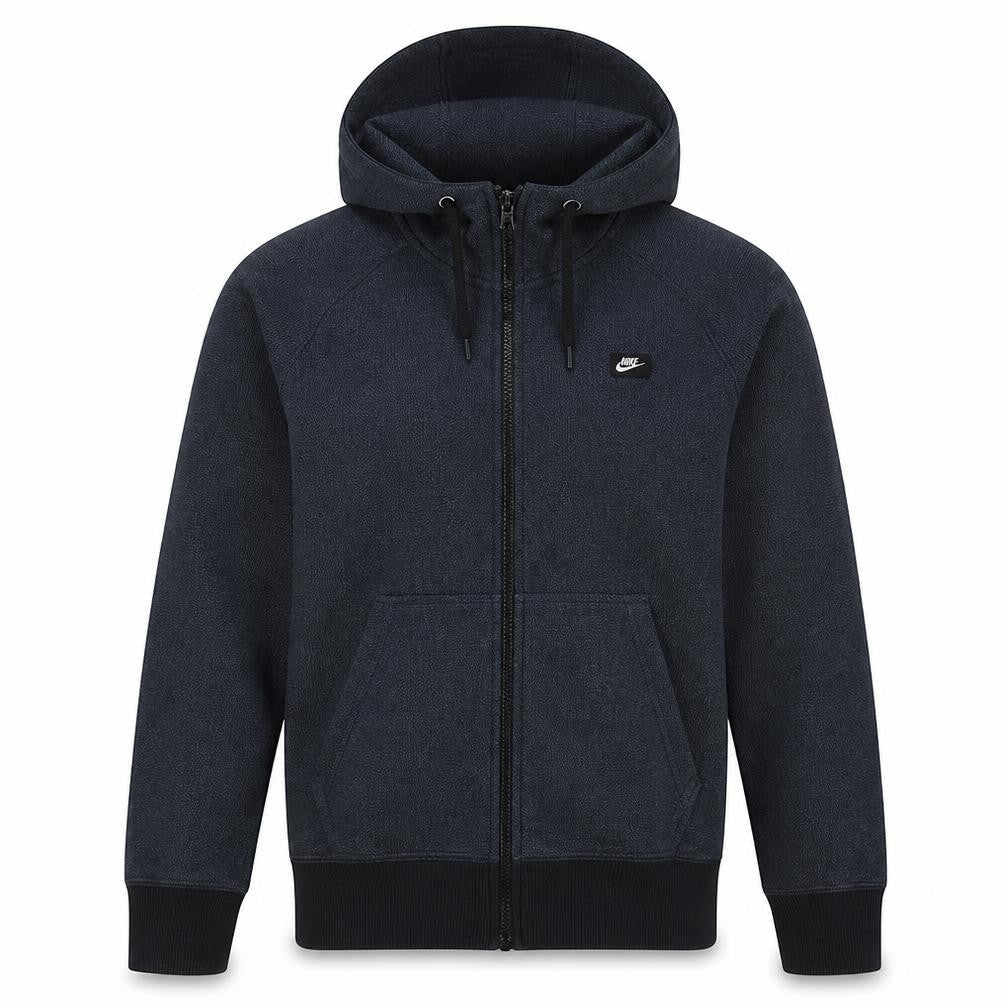 Nike Men's Blue Full Zip Hoodie Size M Fleece Regular Fit