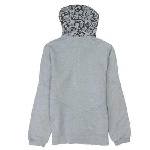 Nike Men's Grey Full Zip Hoodie Size S Sports Retro Style
