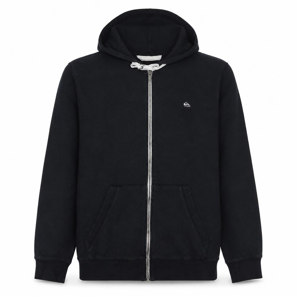 Quiksilver Men's Black XL Full Zip Hoodie Fleece Jacket