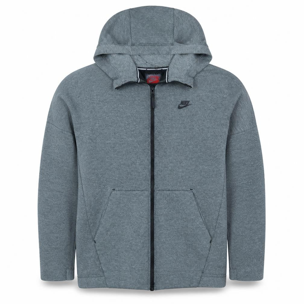 Nike Men’s Grey Full Zip Hoodie L Regular Fit Lightweight