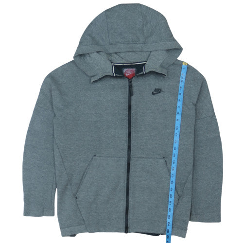 Nike Men’s Grey Full Zip Hoodie L Regular Fit Lightweight