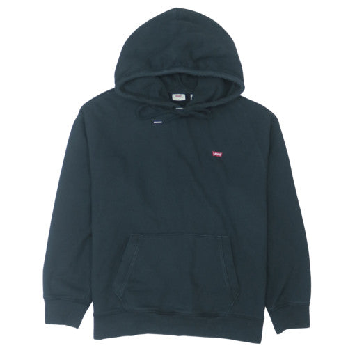 Levi's Men's Black Pullover Hoodie Size L Logo Fleece Sweatshirt