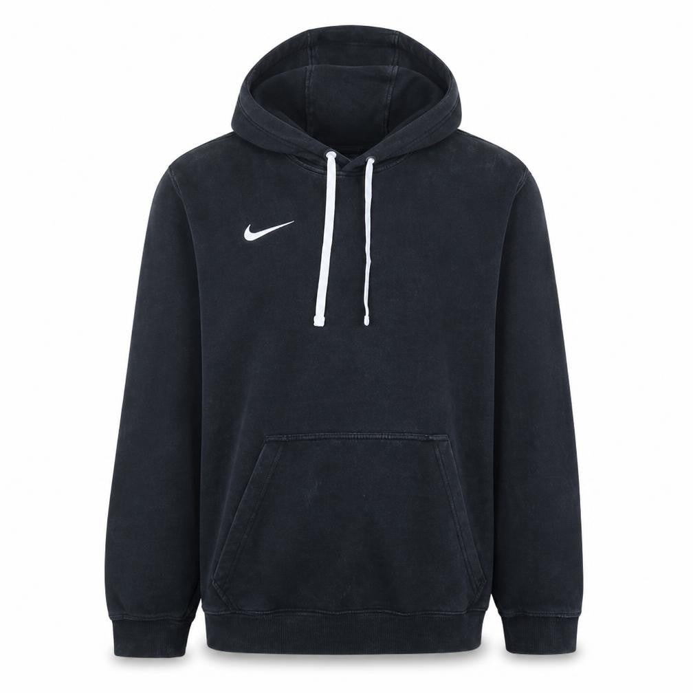 Nike Men's Black Pullover Hoodie L Regular Fit Fleece Logo Sportswear