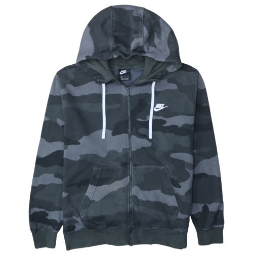 Nike Mens Grey Camo Full Zip Hoodie Size L Regular Fit