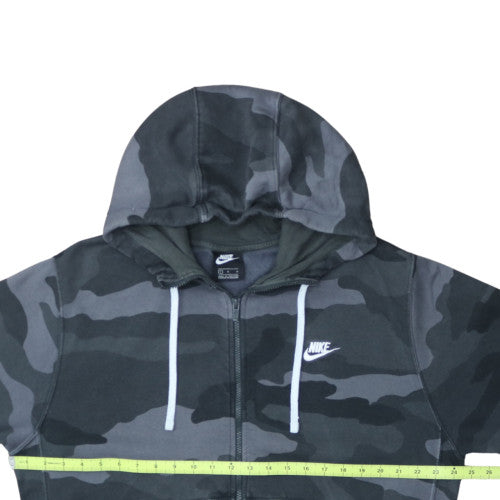Nike Mens Grey Camo Full Zip Hoodie Size L Regular Fit