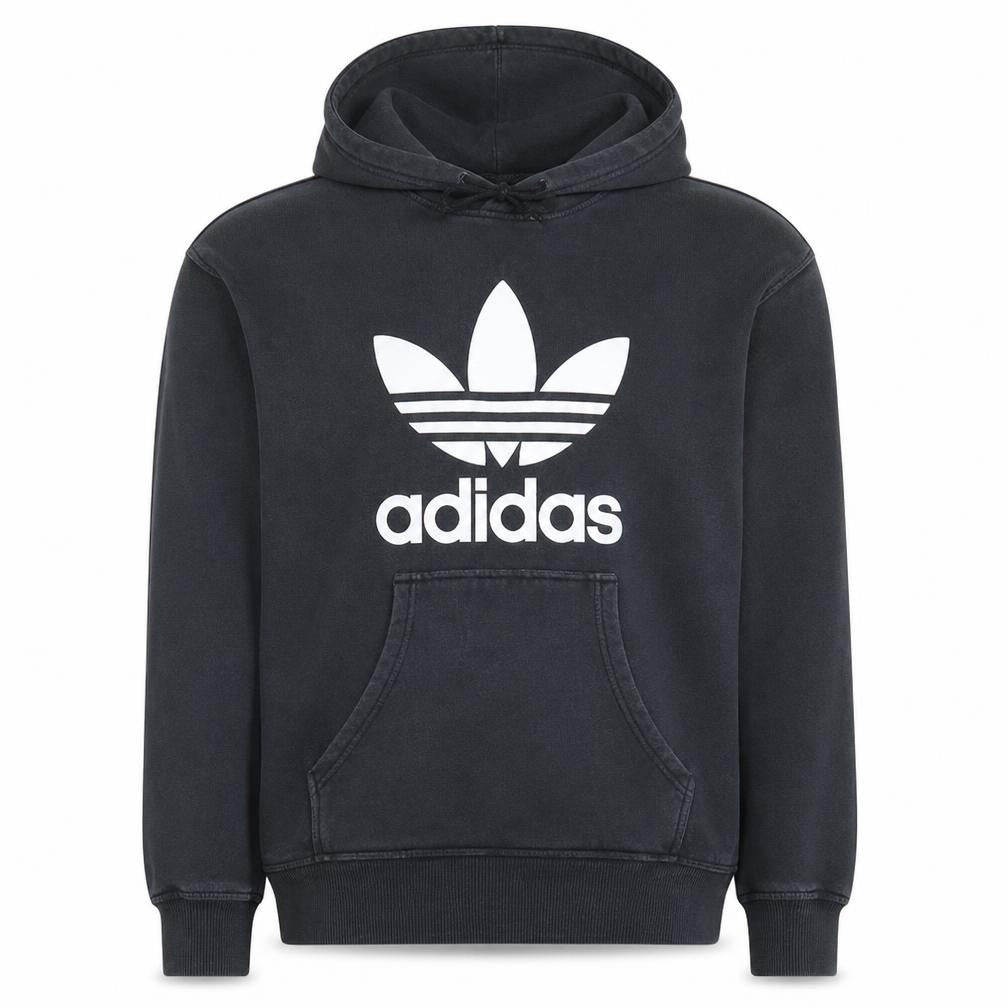 Adidas Men's Black Pullover Hoodie L Sports Fleece Logo