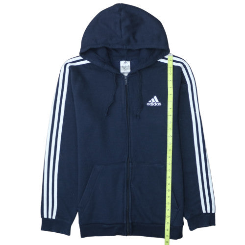 Adidas Mens Blue Full Zip Hoodie M Sports Fleece Regular Fit