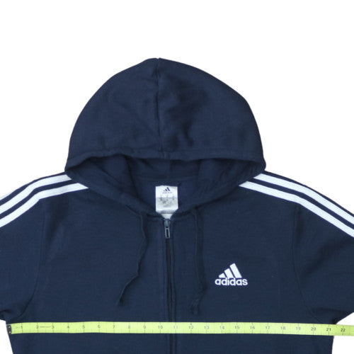 Adidas Mens Blue Full Zip Hoodie M Sports Fleece Regular Fit
