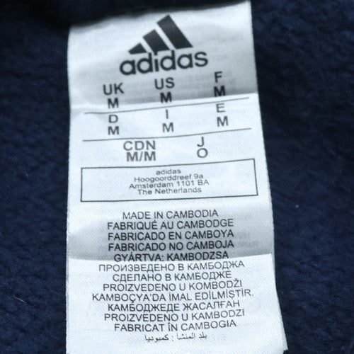 Adidas Mens Blue Full Zip Hoodie M Sports Fleece Regular Fit