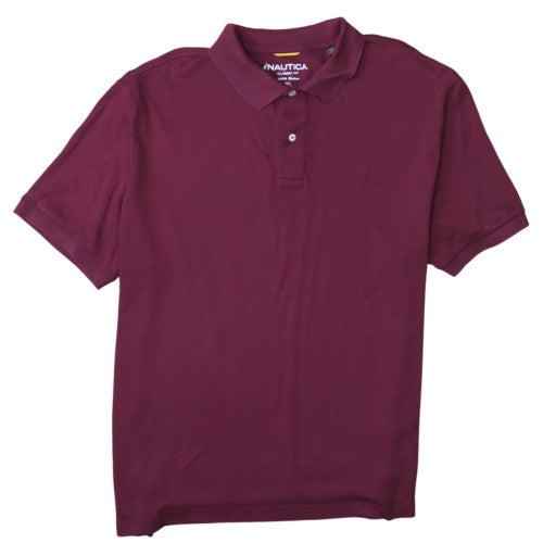 Nautica Men's Burgundy Classic Fit Cotton Polo Shirt XL