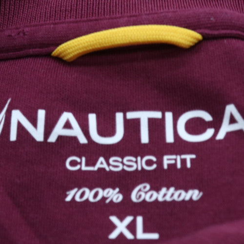 Nautica Men's Burgundy Classic Fit Cotton Polo Shirt XL